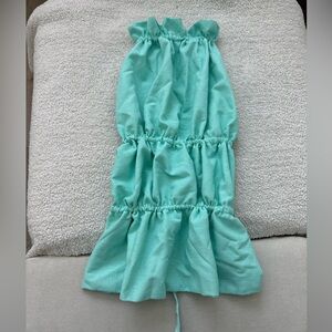 fenareta open-back linen top in sky